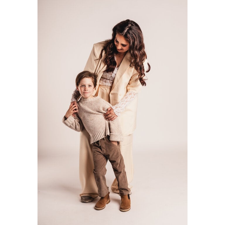 Baje Studio BAJE corduroy broek jongen Fos Taupe