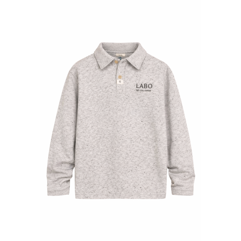 Labo de Colores LABO DE COLORES polo longsleeve shirt jongen Lino Grey Melange Multicolor (grijs mêlee multicolor)