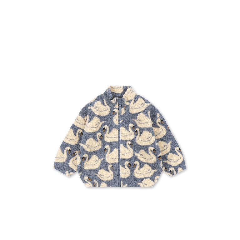 Konges Sløjd KONGES SLØJD teddyjas kind Jody Teddy Jacket GRS Swan zwaan (gebroken wit)