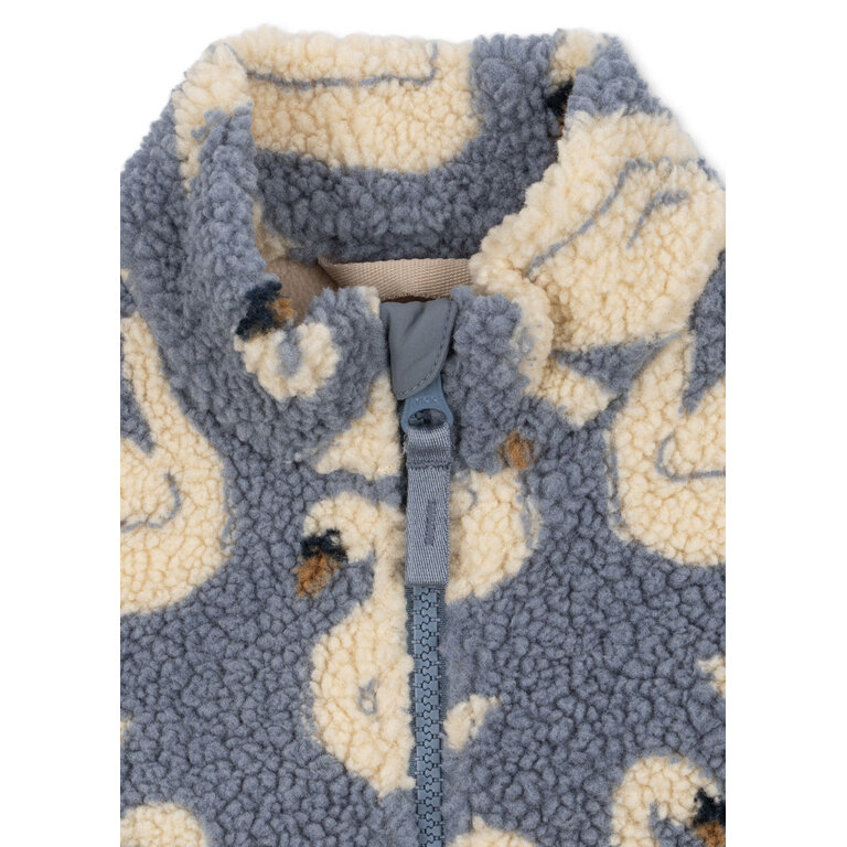 Konges Sløjd KONGES SLØJD teddyjas kind Jody Teddy Jacket GRS Swan zwaan (gebroken wit)