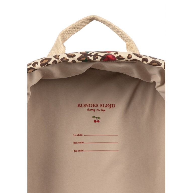 Konges Sløjd KONGES SLØJD rugzak kind Rainy Backpack Leo Cerise luipaardprint kersen (beige)