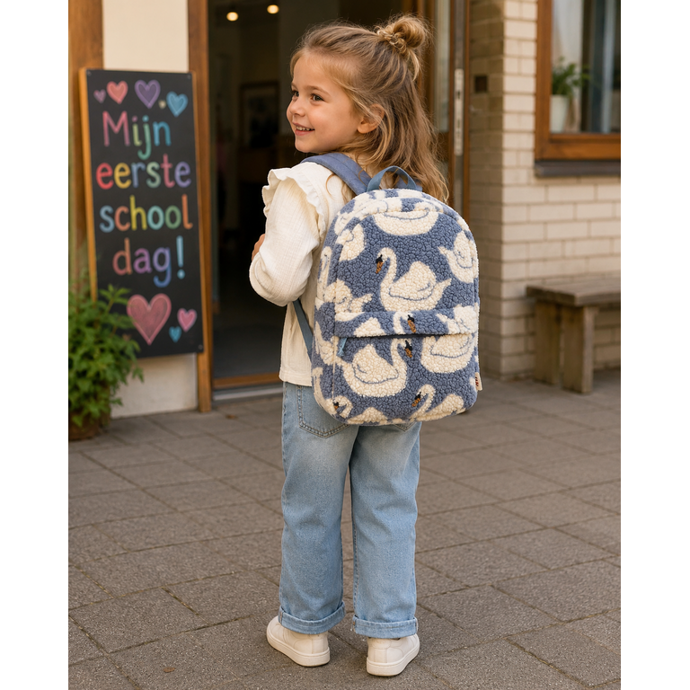 Konges Sløjd KONGES SLØJD teddy rugzak kind Jody Teddy Backpack GRS Swan zwaan (gebroken wit)