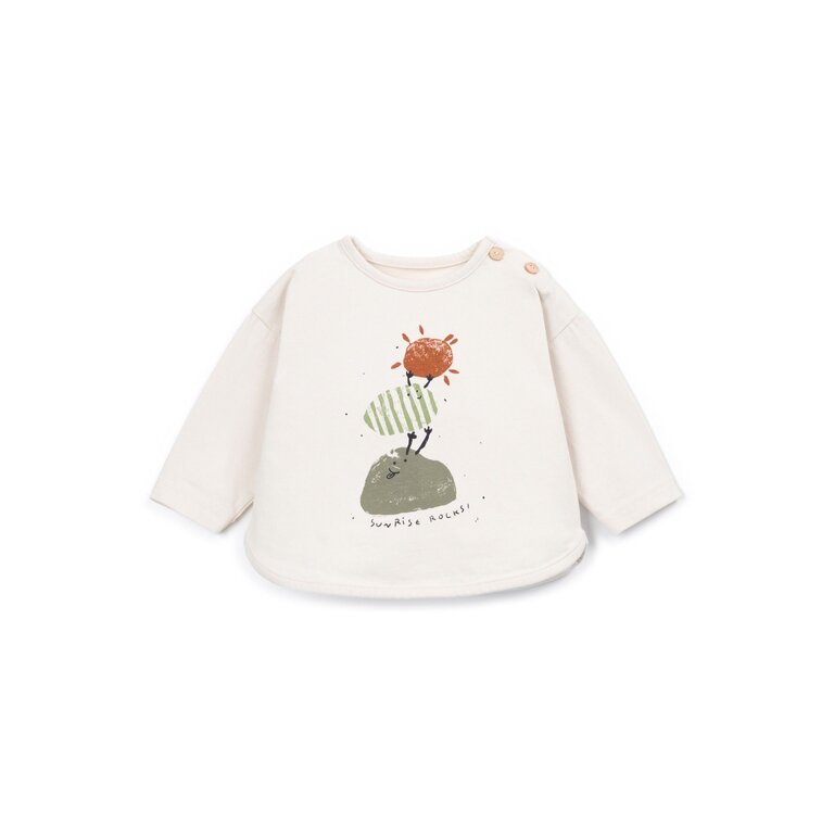 PLAY UP PLAY UP longsleeve shirt kind Jersey Sketches Ecru (gebroken wit)