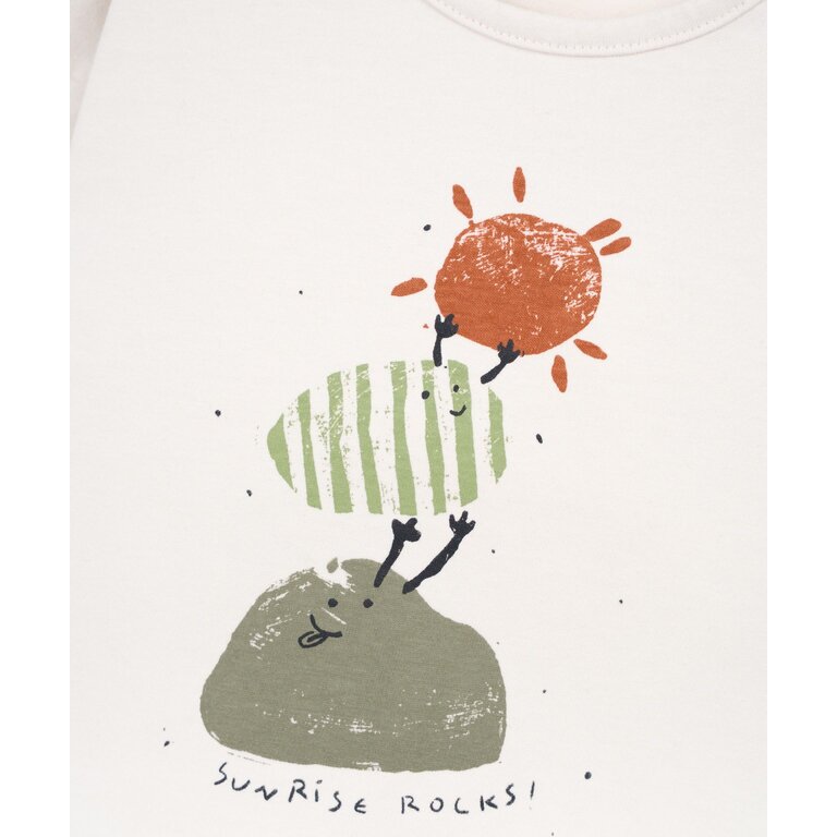 PLAY UP PLAY UP longsleeve shirt kind Jersey Sketches Ecru (gebroken wit)