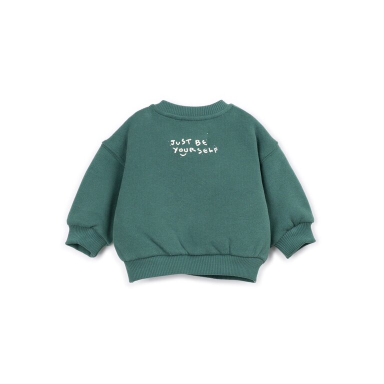 PLAY UP PLAY UP fleece sweater trui kind Fiber Green (groen)