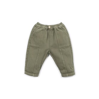 PLAY UP Twill Trousers | Stones | Green