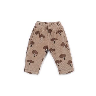 PLAY UP Printed Corduroy Trousers | Drawing | Brown