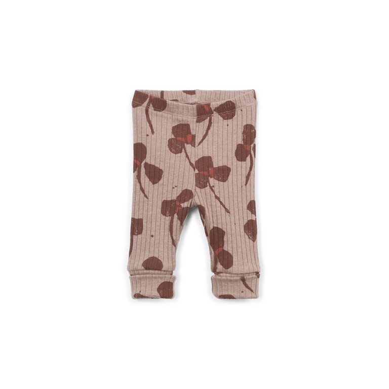 PLAY UP PLAY UP rib legging meisje Printed Drawing Taupe