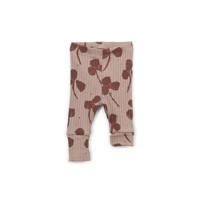 PLAY UP PLAY UP rib legging meisje Printed Drawing Taupe