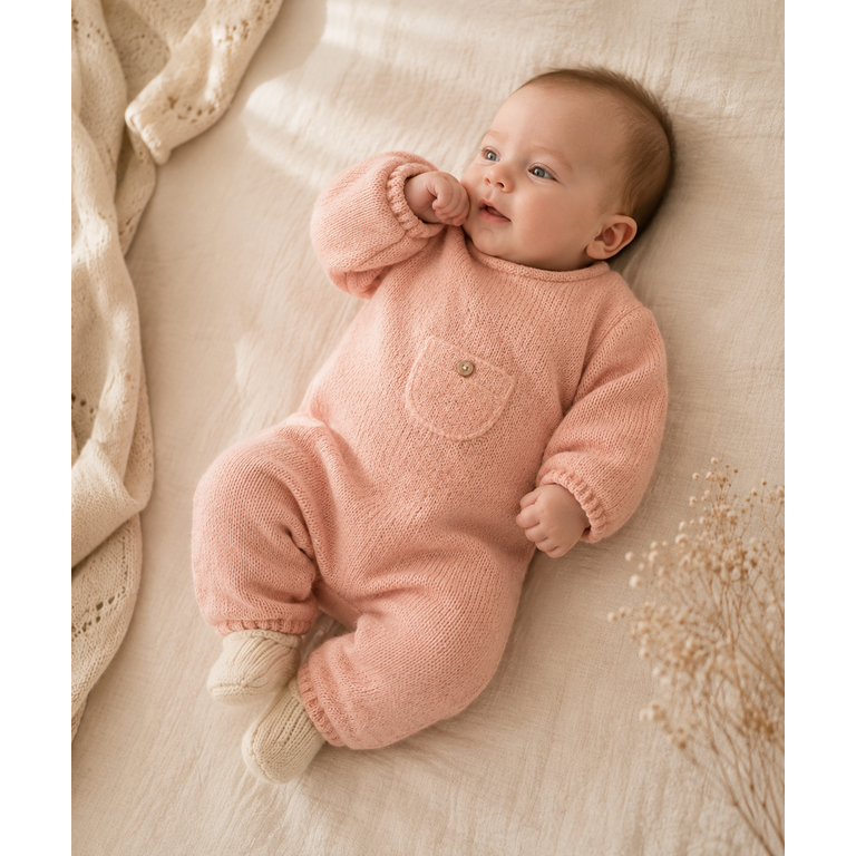 PLAY UP PLAY UP jumpsuit pak baby Jersey Beira Pink (zalmroze)