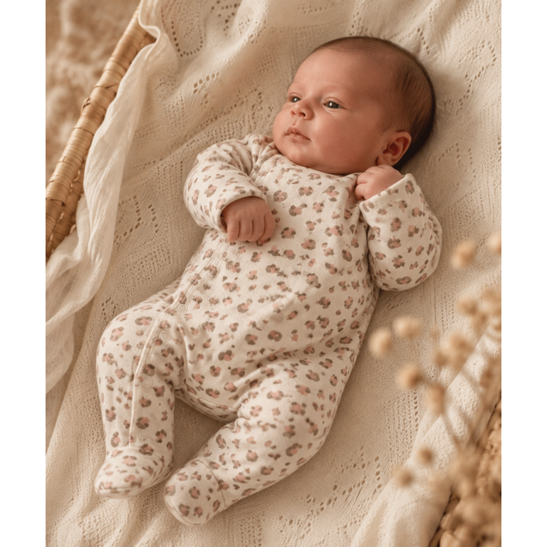 PLAY UP PLAY UP jumpsuit pak baby Printed Rib Sketches Ecru (gebroken wit)
