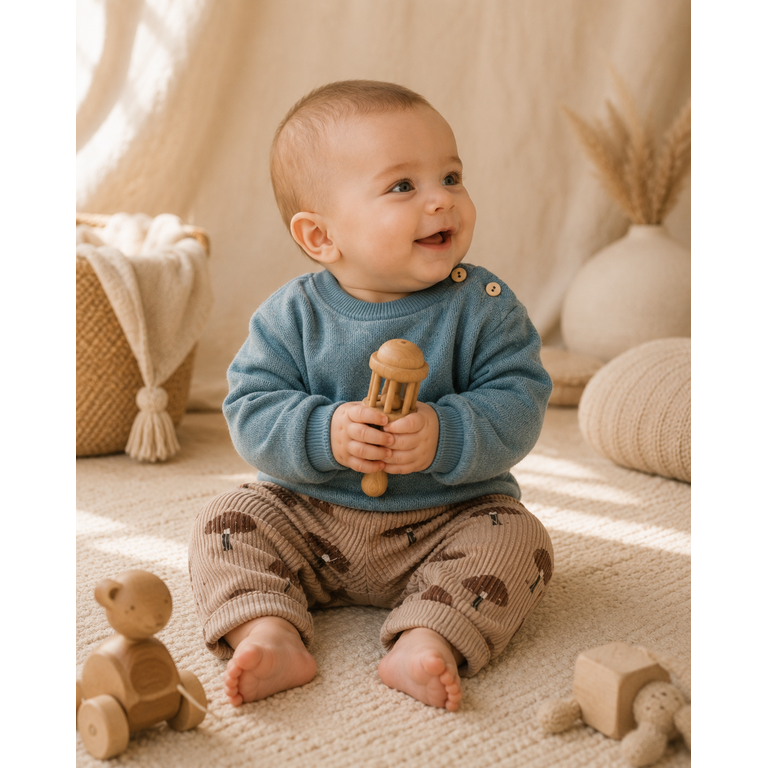 PLAY UP PLAY UP corduroy broek ribbroek kind Printed Drawing Brown (bruin)