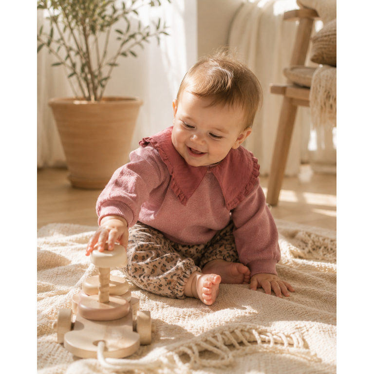 PLAY UP PLAY UP fleece sweater trui meisje Yarn Pink (oudroze)