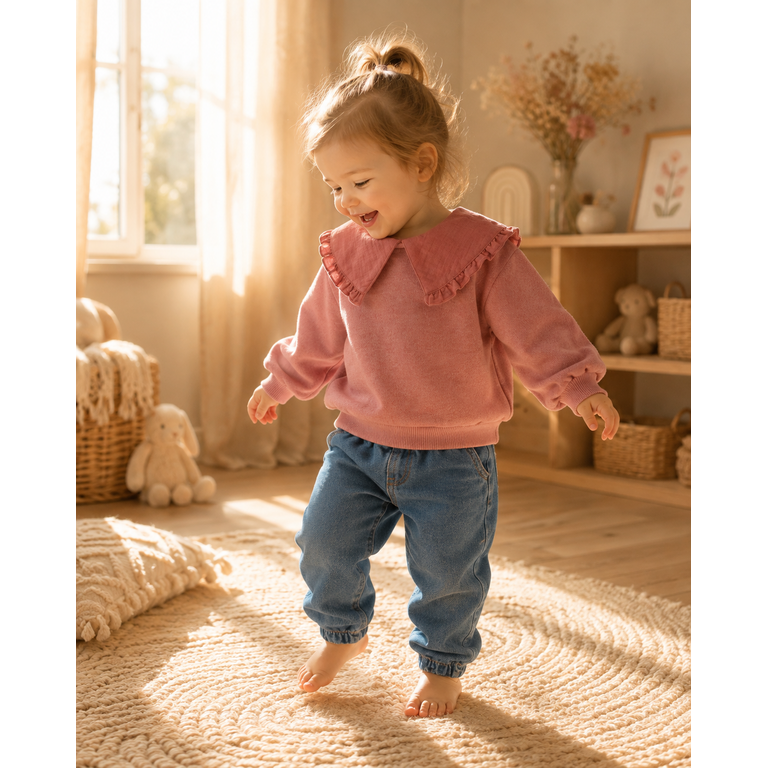 PLAY UP PLAY UP denim spijkerbroek kind Blue Denim (blauw denim)
