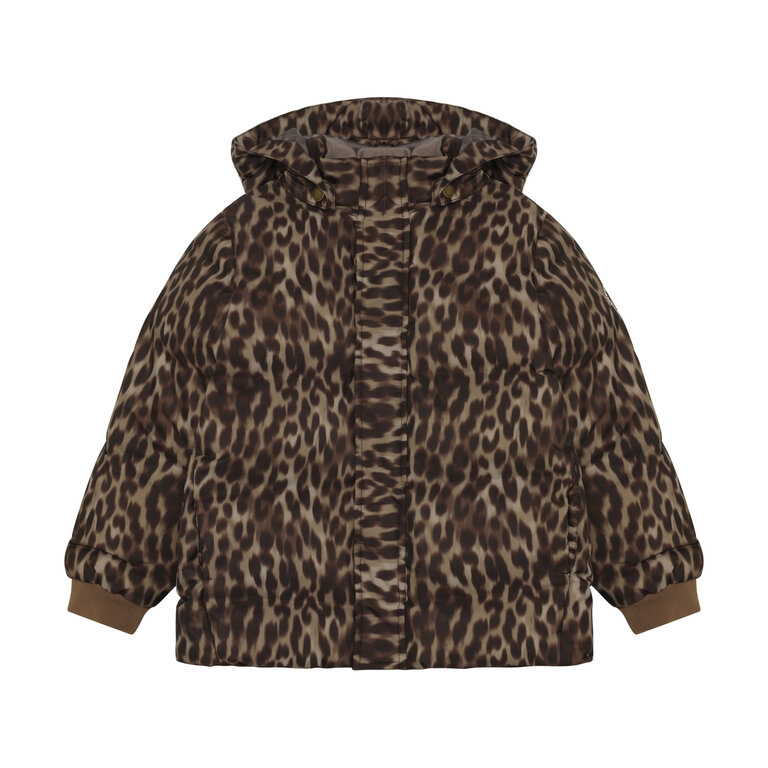 EN FANT EN FANT winterjas meisje Jacket Quilt AOP Pine Bark (donkerbruin)