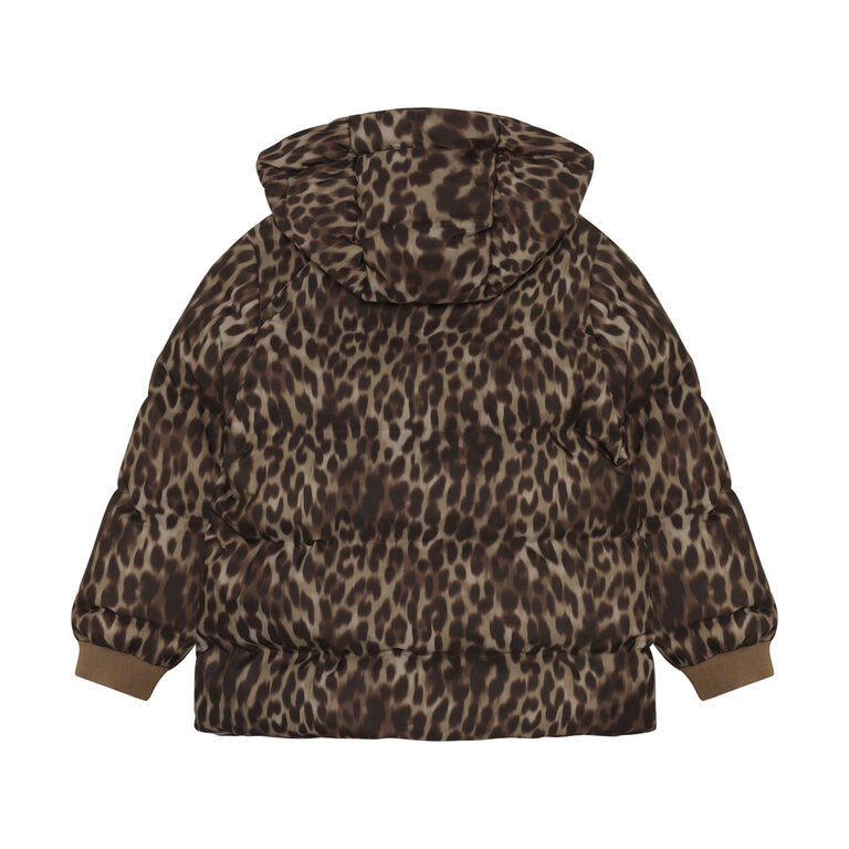 EN FANT EN FANT winterjas meisje Jacket Quilt AOP Pine Bark (donkerbruin)