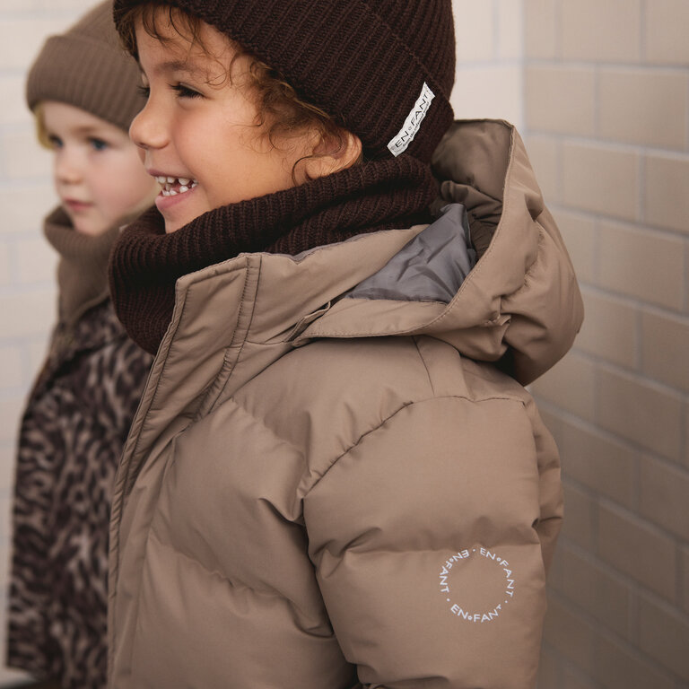 EN FANT EN FANT winterjas kind Quilt AOP Coffee Bean (donkerbruin)