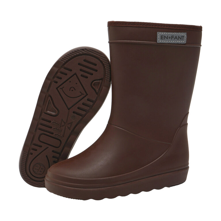EN FANT EN FANT thermo regenlaarzen kind gevoerde laarzen Coffee Bean (donkerbruin)