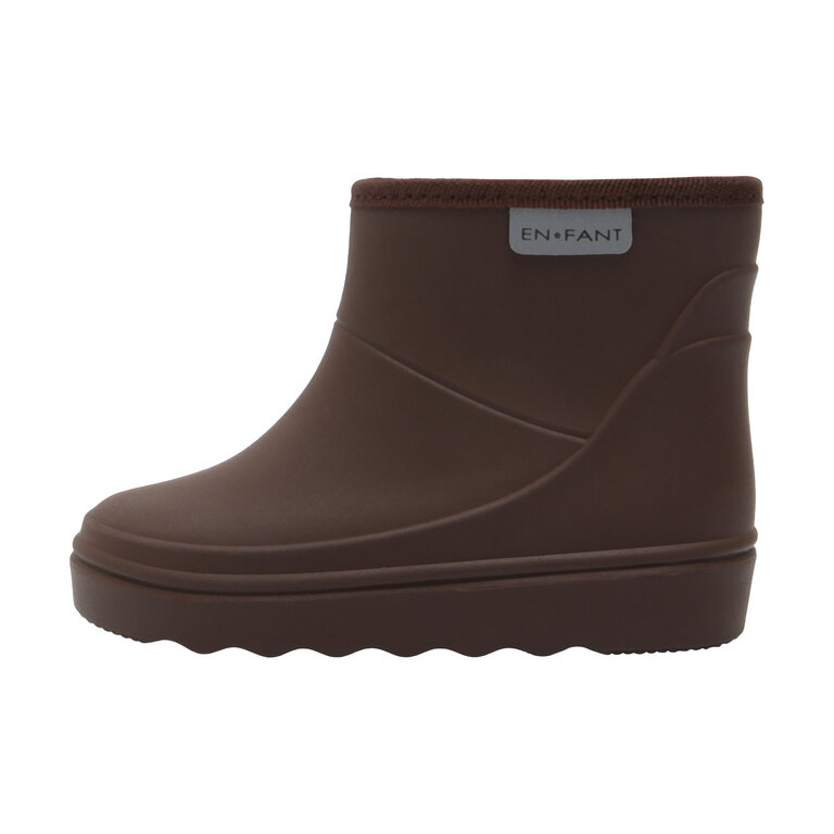 EN FANT EN FANT korte thermo regenlaarzen kind gevoerde laarzen Coffee Bean (donkerbruin)
