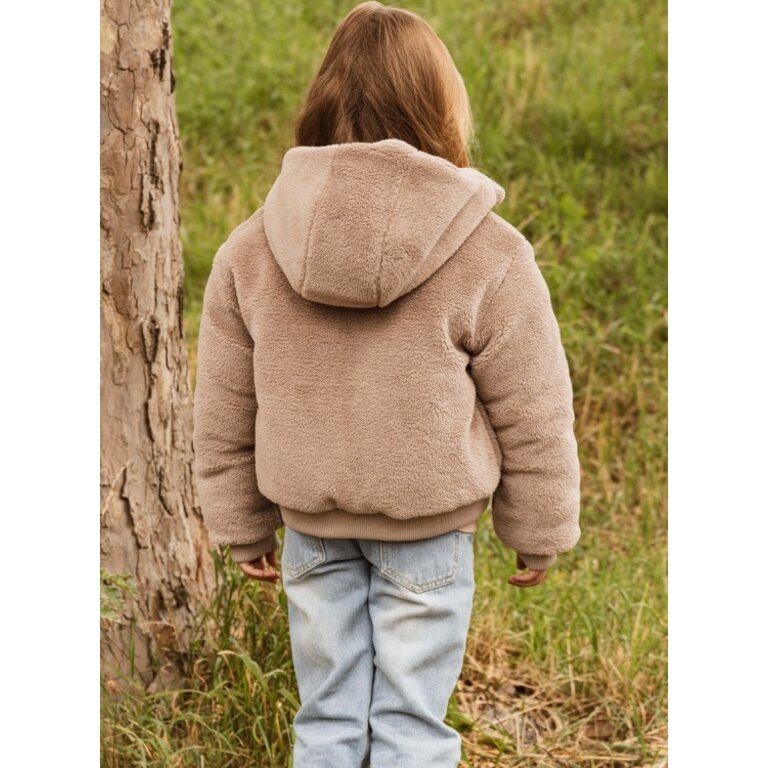 Levv LEVV omkeerbare winterjas meisje Reversible Jacket Dalicia Dark Sand (beige)