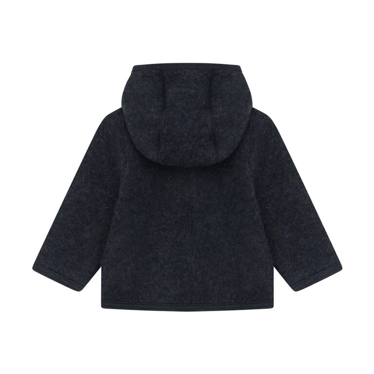 Huttelihut HUTTELIHUT wollen fleece jas kind Navy Melange (donkerblauw gemêleerd)