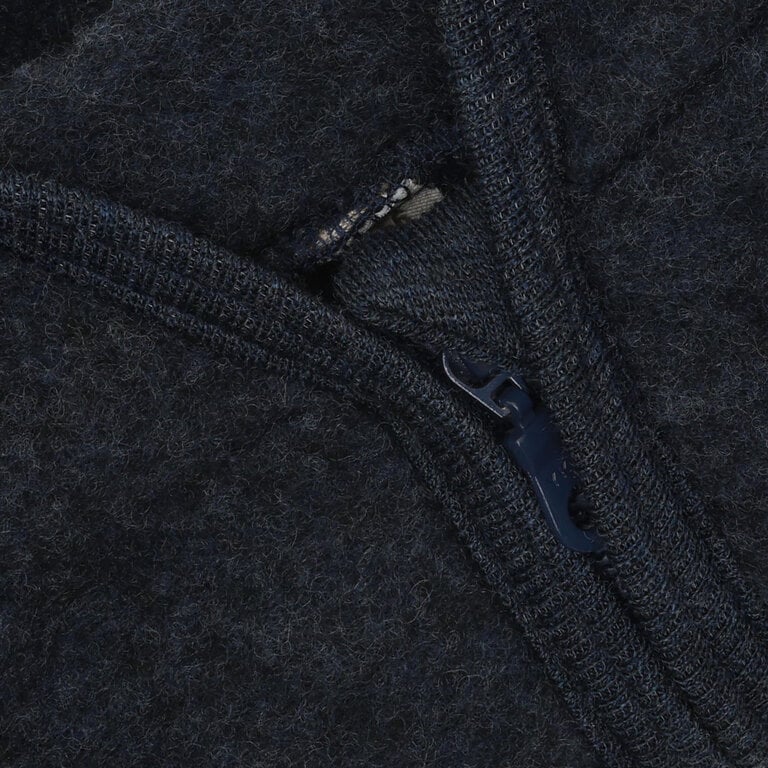 Huttelihut HUTTELIHUT wollen fleece jas kind Navy Melange (donkerblauw gemêleerd)