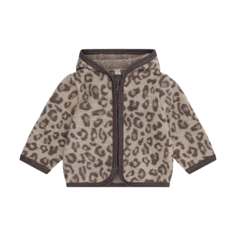 Huttelihut HUTTELIHUT wollen fleece jas kind Jacquard Camel Melange (camel gemêleerd)