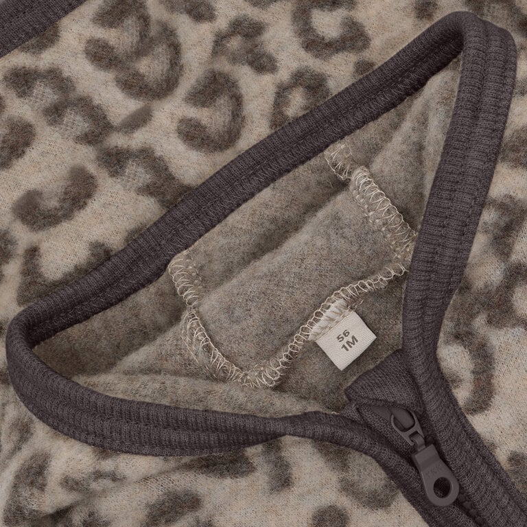 Huttelihut HUTTELIHUT wollen fleece jas kind Jacquard Camel Melange (camel gemêleerd)