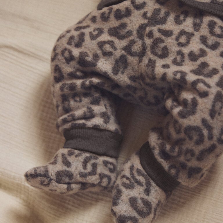 Huttelihut HUTTELIHUT wollen fleece jas kind Jacquard Camel Melange (camel gemêleerd)