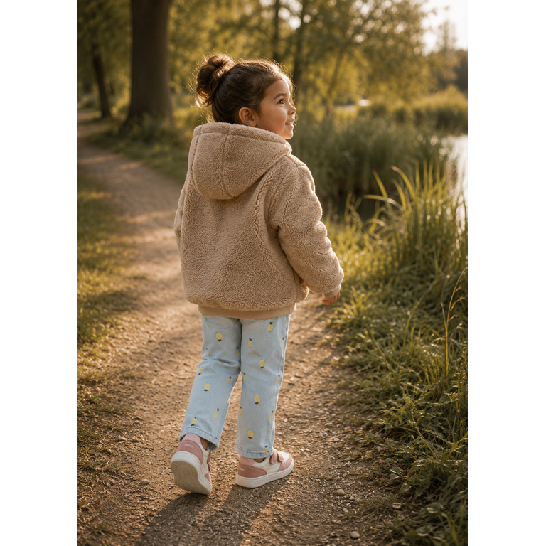 Levv LEVV omkeerbare winterjas meisje Reversible Jacket Dalicia Dark Sand (beige)