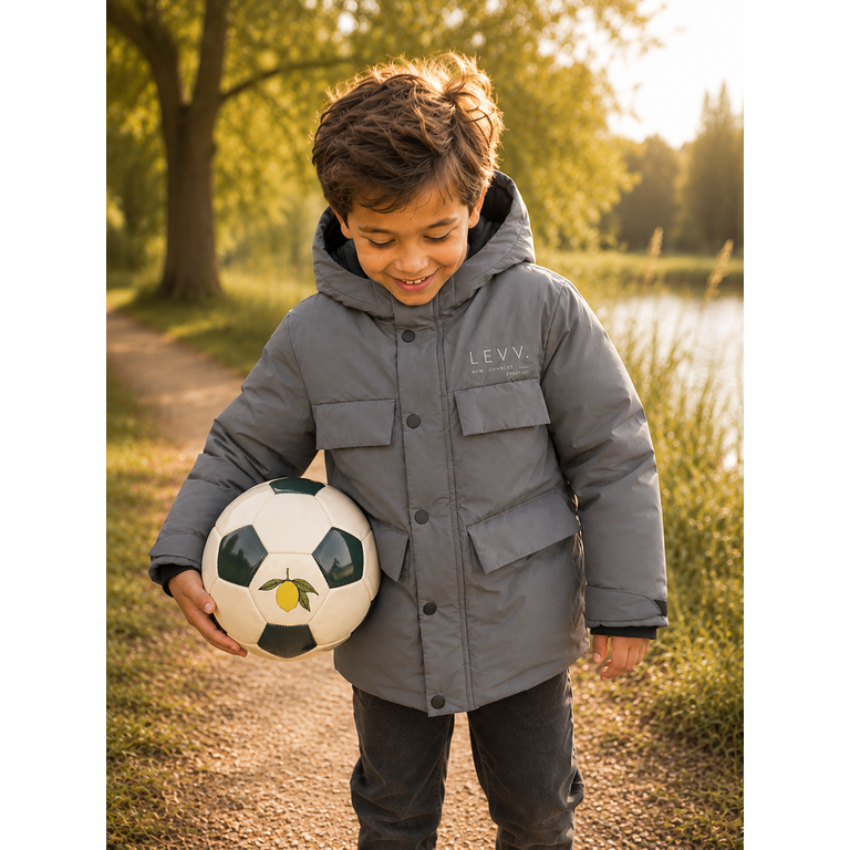 Levv LEVV winterjas jongen Jacket Doug Soft Grey (lichtgrijs)