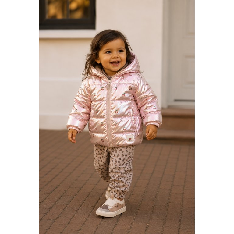 Konges Sløjd KONGES SLØJD winterjas meisje Kath Jacket GRS Ma Grande Cerise (glanzend lichtroze met kersen)
