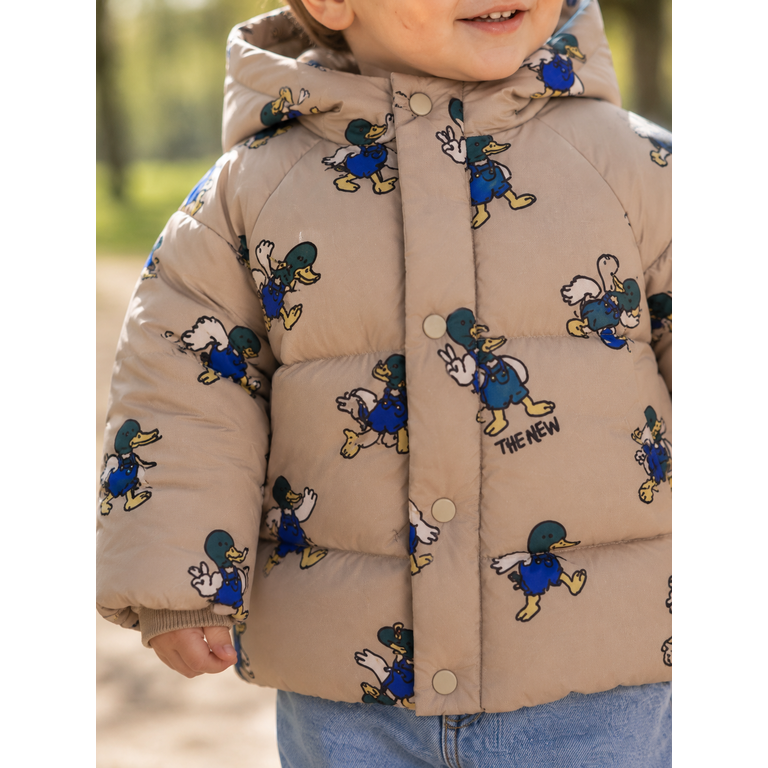 The New THE NEW puffer jas Uwe Taupe Gray (taupegrijs)