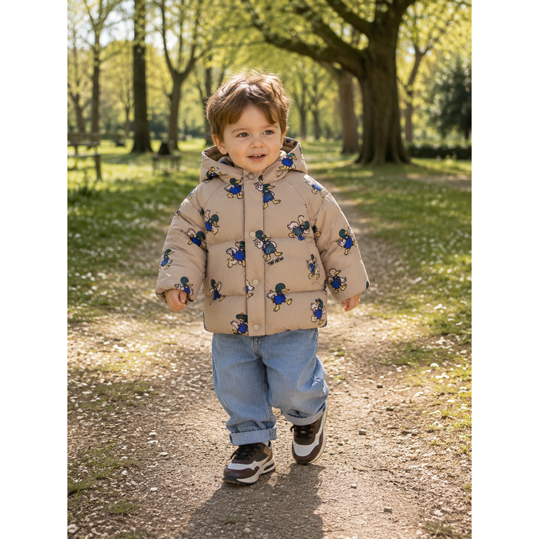 The New THE NEW puffer jas Uwe Taupe Gray (taupegrijs)