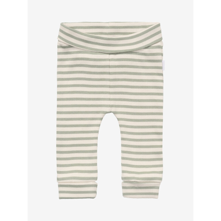 Noppies Noppies gestreepte broek baby Iceberg Green (licht mintgroen)
