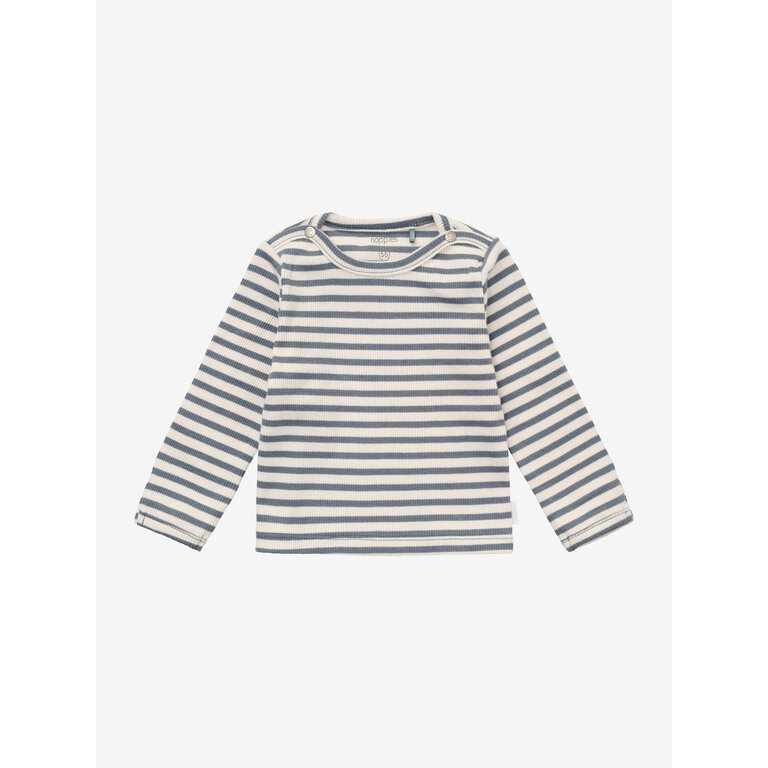 Noppies Noppies gestreepte longsleeve baby Stormy Weather (blauwgrijs)