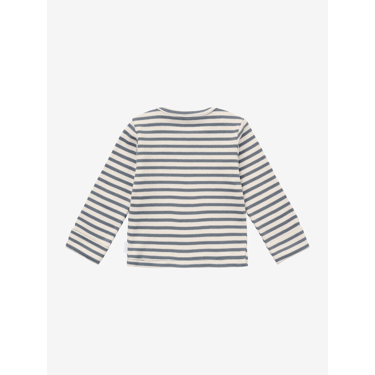Noppies Noppies gestreepte longsleeve baby Stormy Weather (blauwgrijs)
