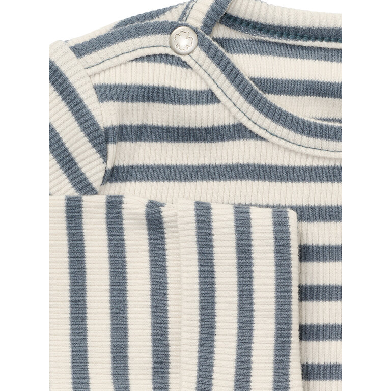 Noppies Noppies gestreepte longsleeve baby Stormy Weather (blauwgrijs)