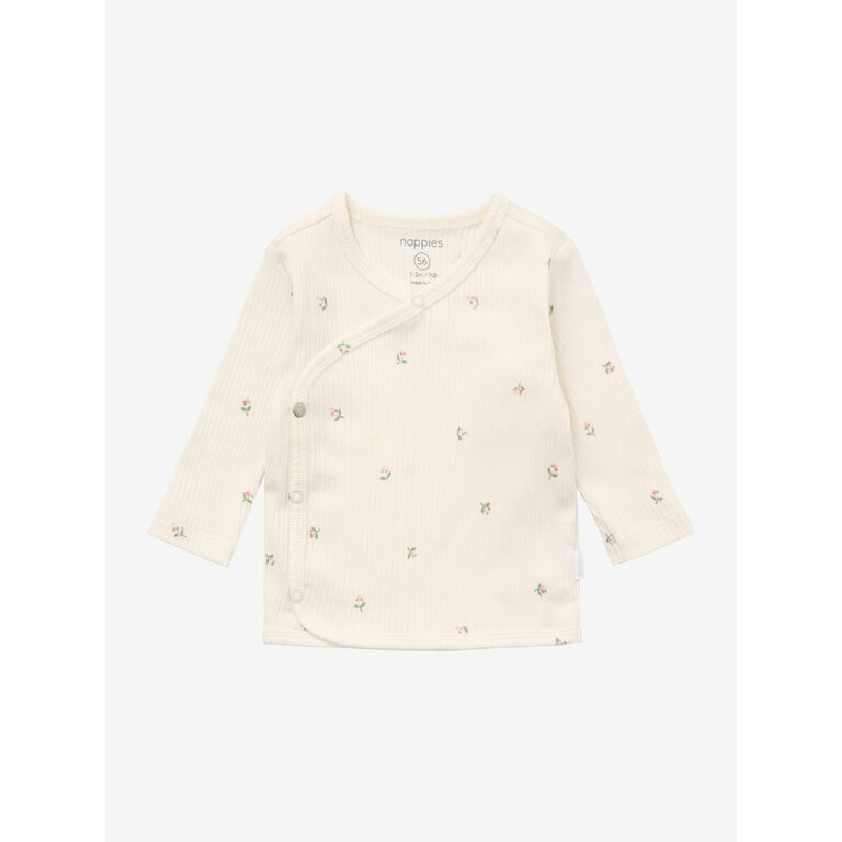 Noppies Noppies overslagshirt baby Egret (gebroken wit)