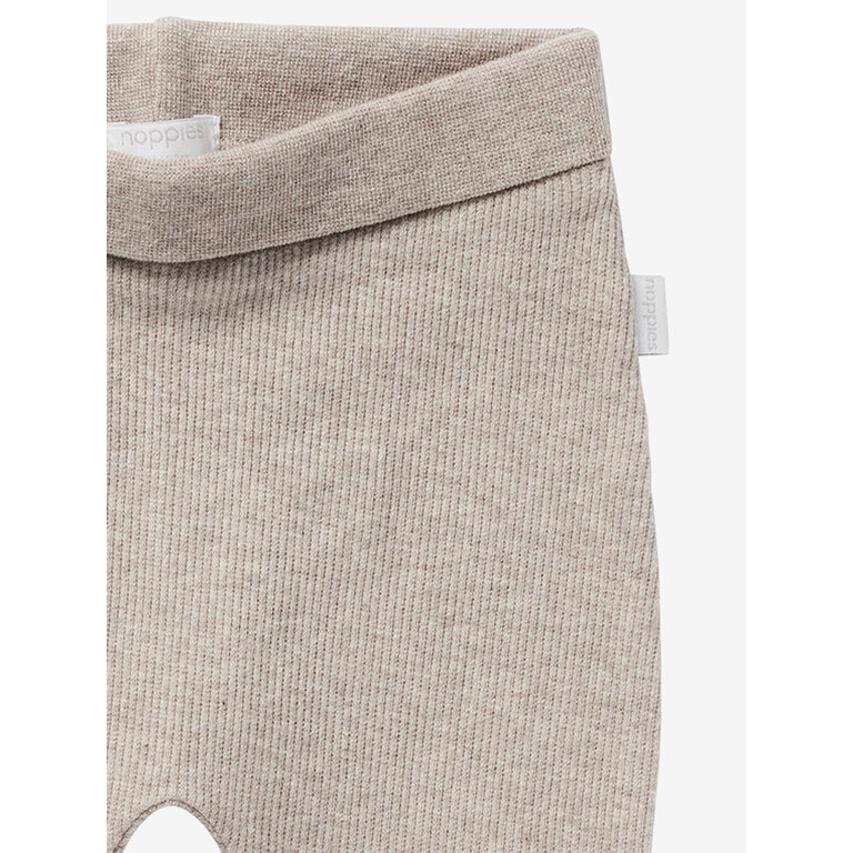 Noppies Noppies rib broek baby Naura Taupe Melange (taupe gemêleerd)