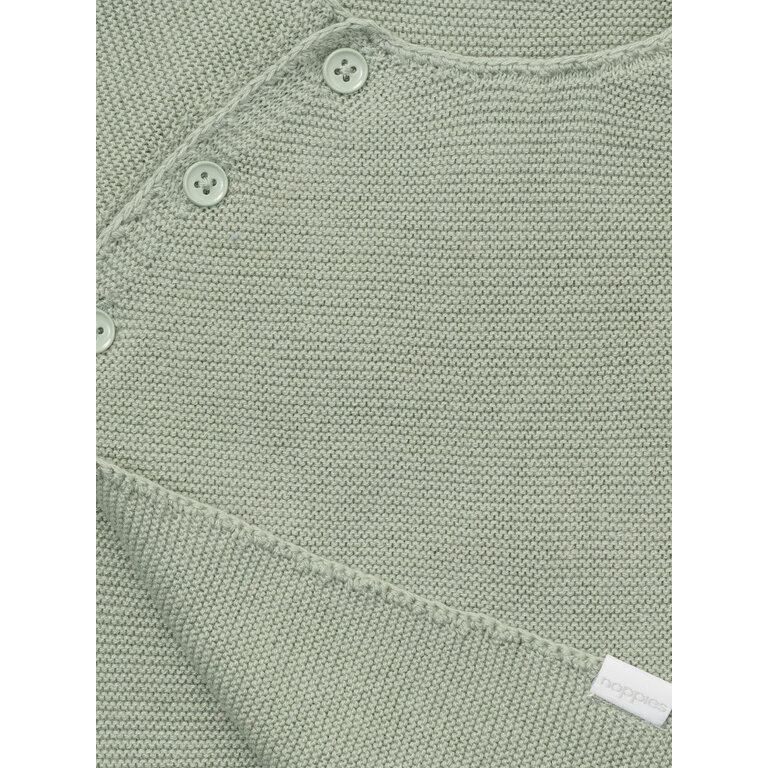 Noppies Noppies gebreid overslagvest baby Pino Iceberg Green (licht mintgroen)