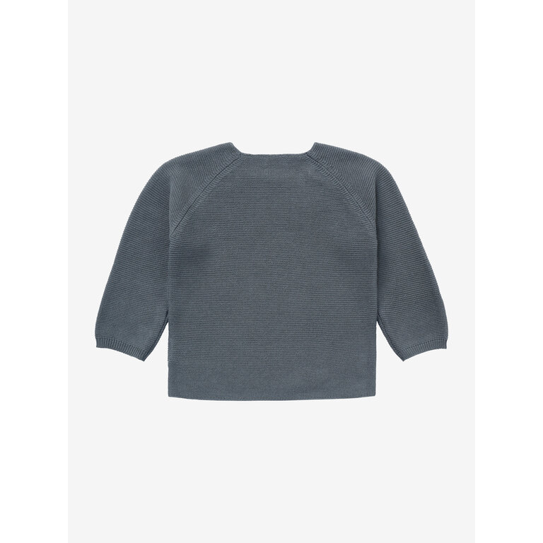 Noppies Noppies gebreid overslagvest baby Pino Stormy Weather (blauwgrijs)