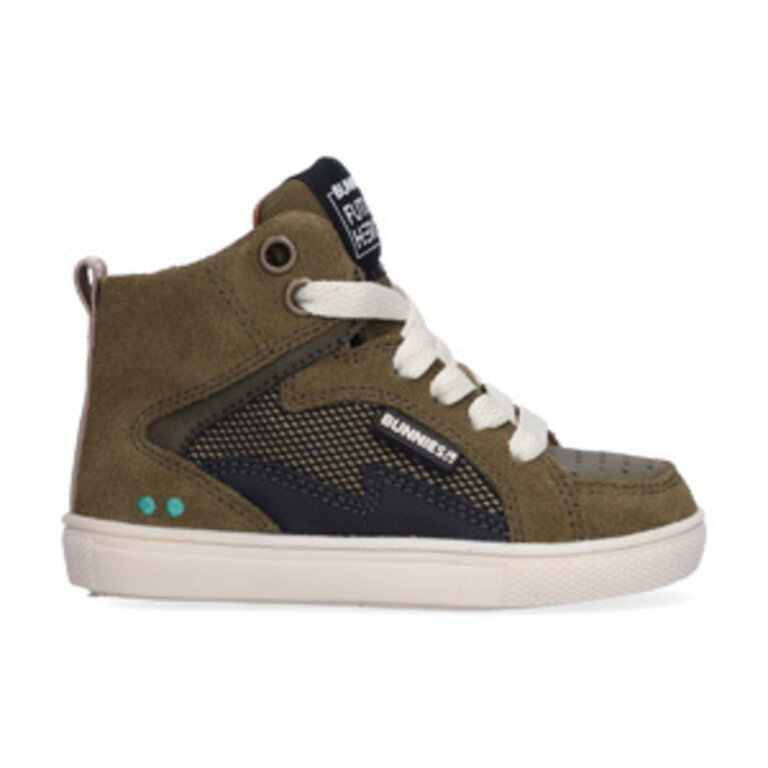 BunniesJR Bunnies Lux Louw hoge sneakers kind Army Green (legergroen)