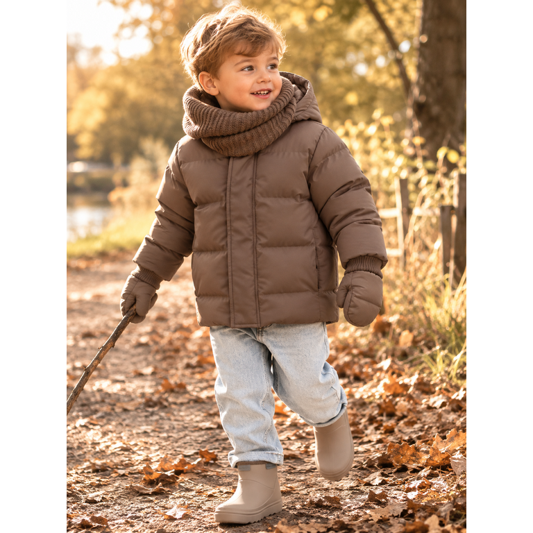 EN FANT EN FANT wanten kind Pine Bark (taupebruin)