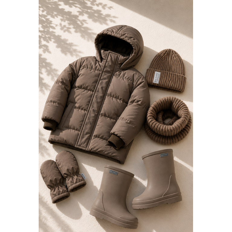 EN FANT EN FANT thermo regenlaarzen kind gevoerde laarzen Pine Bark (bruin)