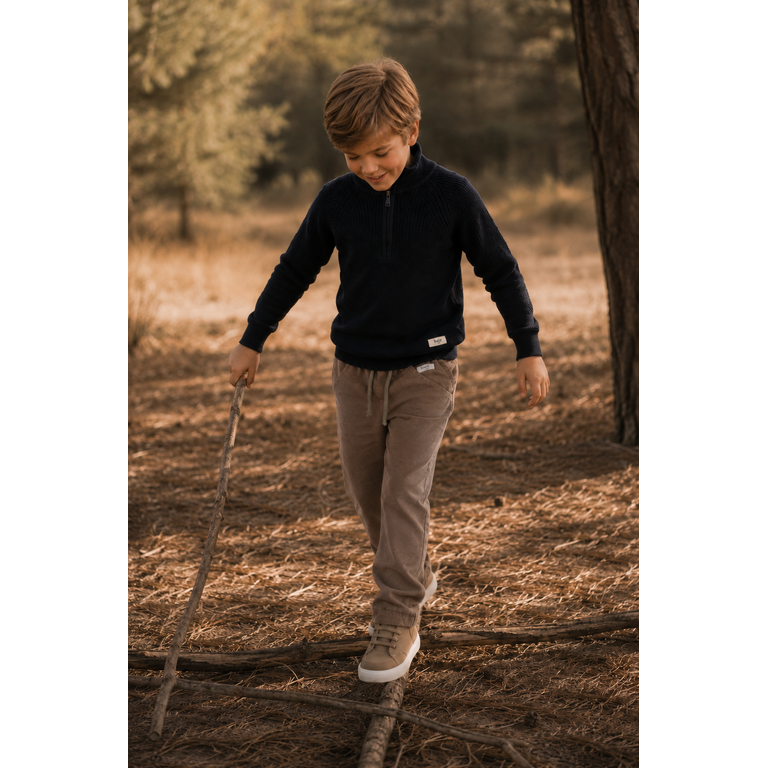 Baje Studio BAJE gebreide sweater jongen Seward Blue (donkerblauw)
