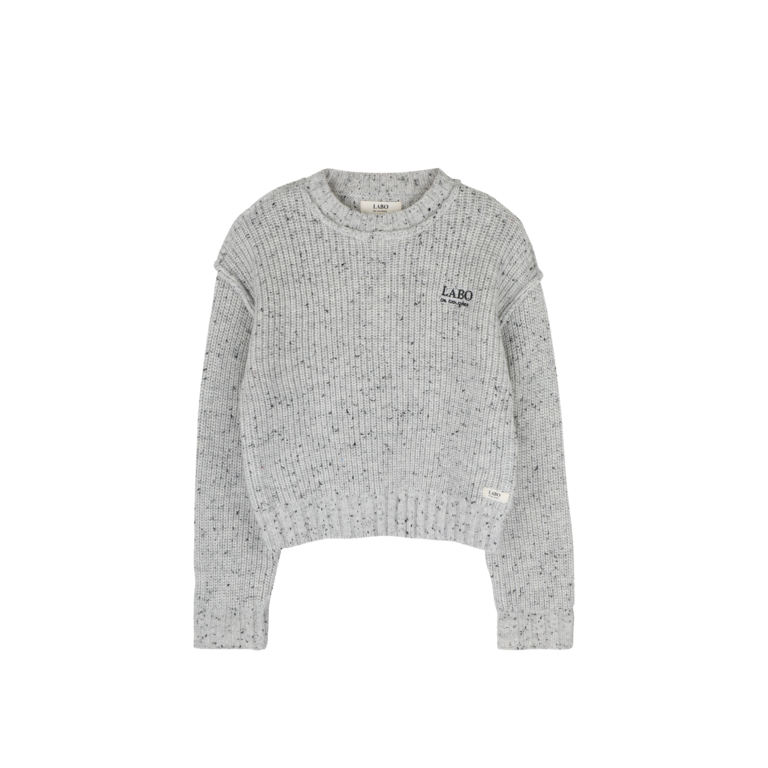 Labo de Colores LABO DE COLORES sweater trui jongen Lennart Grey Melange Multicolor (grijs mêlee multicolor)