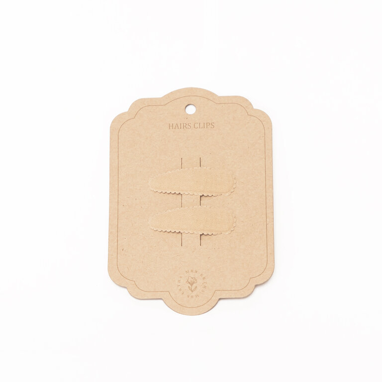 Mrs Ertha Mrs Ertha haarclips meisje 2-pack Sunchine beige