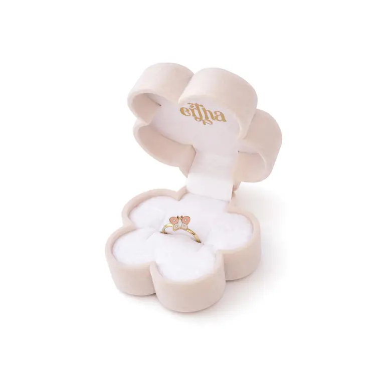 Mrs Ertha Mrs Ertha ring meisje Spin Ring Baby Butterfly Gold (goud)