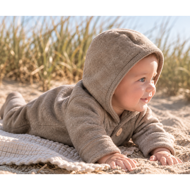 Huttelihut Huttelihut wollen fleecepak kind Suit Wool Fleece Savannah Melange (beige mêlee)
